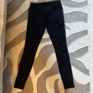 Athleta Black Fleece Lined Leggings XS